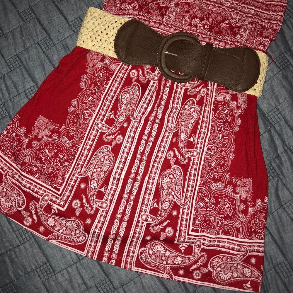 Rustic, stretch, strapless w/belt - Picture 5 of 6